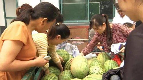 村里妇女吃瓜图,妇女共享瓜果乐